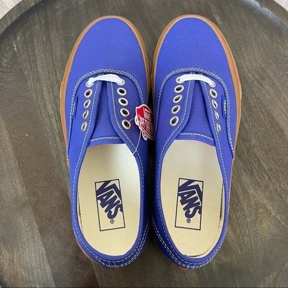 Vans Authentic Gum Sole Spectrum Blue Canvas Sneaker Size 8.5 Women - Picture 6 of 9